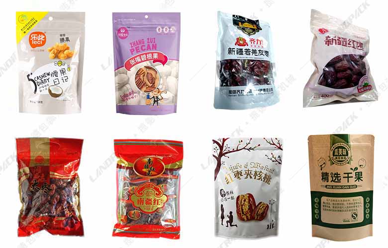 干果红枣给袋式包装机包装样品